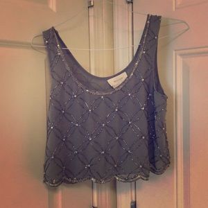 BHLDN scalloped edge sequin top